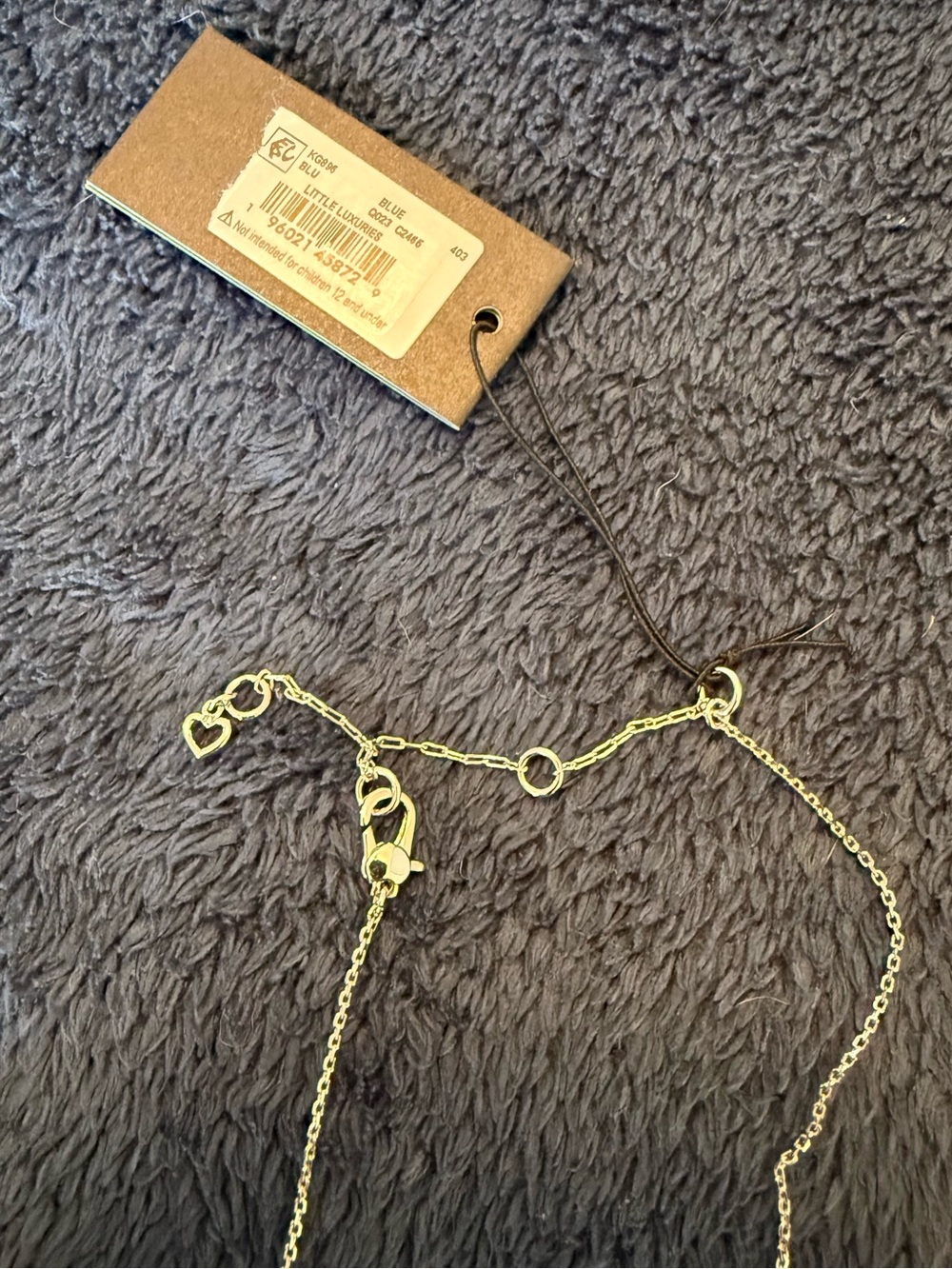 Kate Spade Silver Necklace with Blue Crystal Pendant - Picture 7 of 7